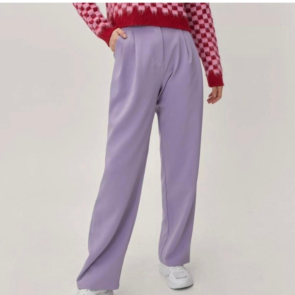 Nasty Gal Lilac/Purple wide-leg Trousers
